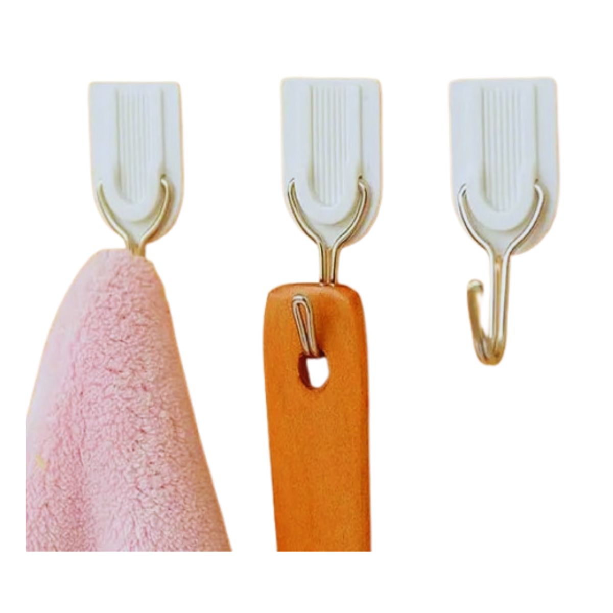 Ganchos Adesivo Multiuso Suporte P/ Pendurar - 3 Peças Ganchos Adesivo Multiuso Suporte P/ Pendurar - 3 Peças
